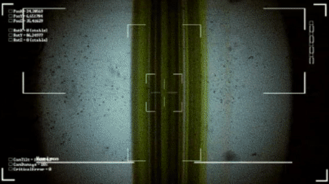animovaný screenshot ze hry kde lze vidět jednodimenzionální průřez okolního 3D prostoru